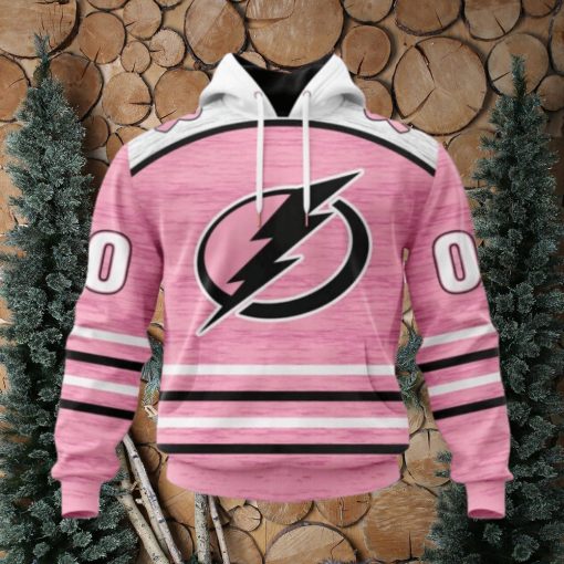 Personalized NHL Tampa Bay Lightning Hoodie Special Pink Fight Breast Cancer Design Hoodie