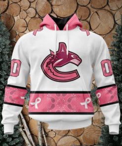 Personalized NHL Vancouver Canucks Hoodie In Classic Style With Paisley In October We Wear Pink Breast Cancer Hoodie