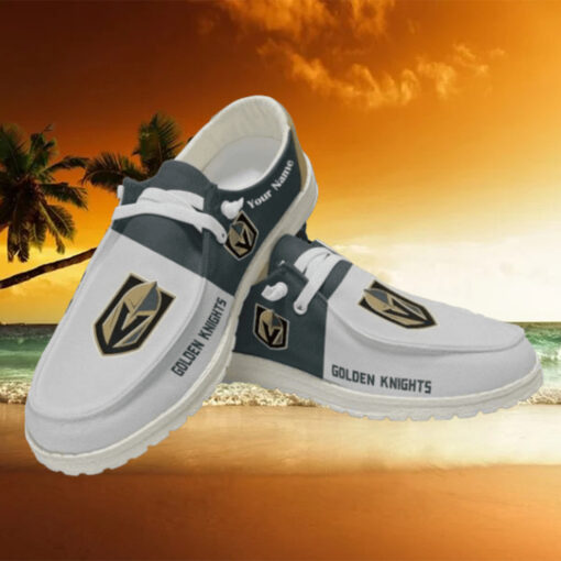 Personalized NHL Vegas Golden Knights Hey Dude Shoes