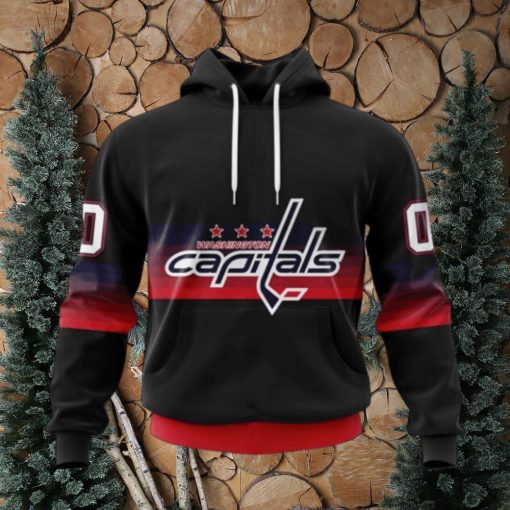 Personalized NHL Washington Capitals Hoodie Special Black And Gradient Design Hoodie