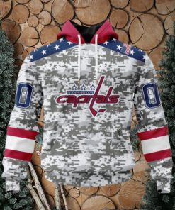Personalized NHL Washington Capitals Hoodie Special Camo Design For Veterans Day Hoodie