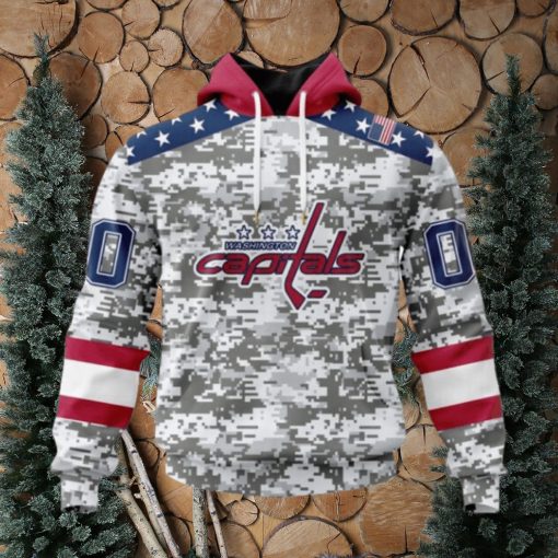 Personalized NHL Washington Capitals Hoodie Special Camo Design For Veterans Day Hoodie