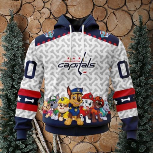 Personalized NHL Washington Capitals Hoodie Special PawPatrol Design Hoodie