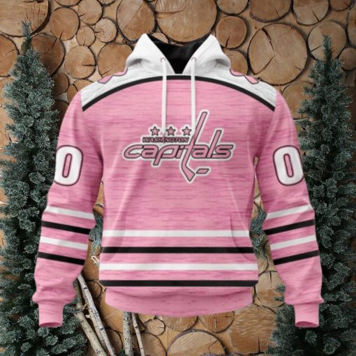 Personalized NHL Washington Capitals Hoodie Special Pink Fight Breast Cancer Design Hoodie