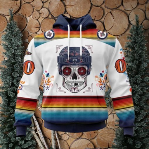 Personalized NHL Winnipeg Jets Hoodie Special Design For Dia De Los Muertos Hoodie