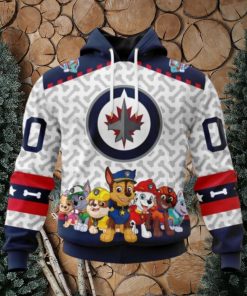 Personalized NHL Winnipeg Jets Hoodie Special PawPatrol Design Hoodie