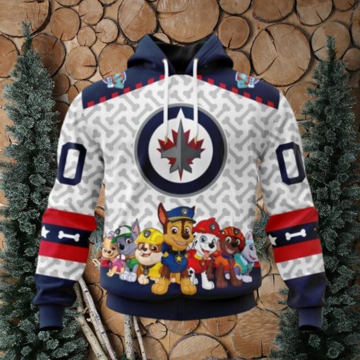 Personalized NHL Winnipeg Jets Hoodie Special PawPatrol Design Hoodie