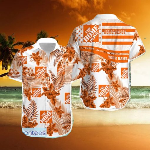 Personalized Name Home Depot Floral 3D Hawaiian Shirt Men Women Gift