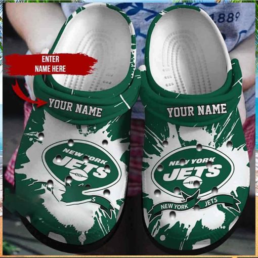 Personalized New York Jets Crocs Nfl Clog Shoes Gift