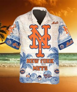 Personalized New York Mets Hawaiian Shirt, New York Mets Aloha Shirt, MLB Hawaiian Shirt