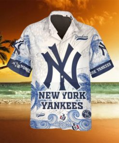 Personalized New York Yankees Hawaiian Shirt, NY Yankees Hawaiian Shirt, MLB Hawaiian Shirt