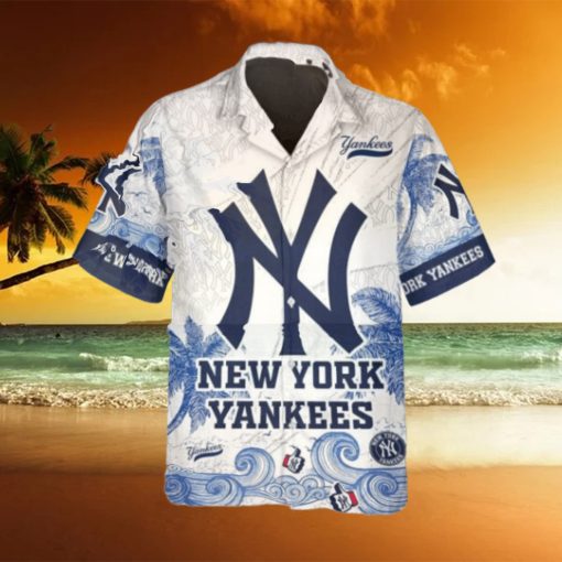 Personalized New York Yankees Hawaiian Shirt, NY Yankees Hawaiian Shirt, MLB Hawaiian Shirt