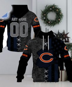 Personalized Nfl Chicago Bears Flag Special Design Hoodie T Shirt Zip Hoodie Sweatshirt