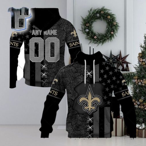 Personalized Nfl New Orleans Saints Flag Special Design Hoodie T Shirt Zip Hoodie Sweatshirt