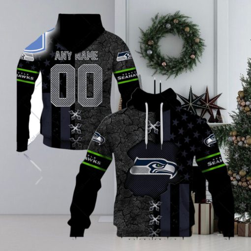 Personalized Nfl Seattle Seahawks Flag Special Design Hoodie T Shirt Zip Hoodie Sweatshirt