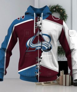 Personalized Nhl Colorado Avalanche Broken Mix Jersey Style Hoodie