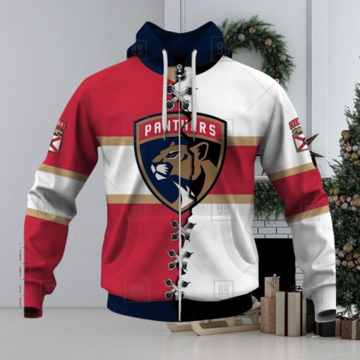 Personalized Nhl Florida Panthers Broken Mix Jersey Style Hoodie