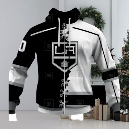 Personalized Nhl Los Angeles Kings Broken Mix Jersey Style Hoodie 3D