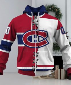 Personalized Nhl Montreal Canadiens Broken Mix Jersey Style Hoodie 3D