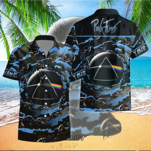 Personalized Pink Floyd Moon Tropical Hawaiian Shirt