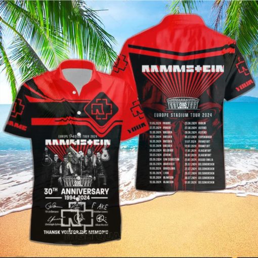Personalized Rammstein Europe Stadium Tour Casual Hawaiian Shirt