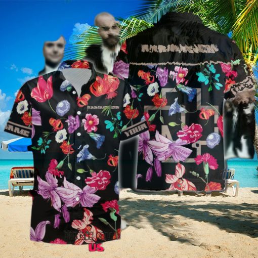 Personalized Rammstein Floral Flowers Short Sleeve Hawaiian Shirt