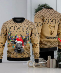 Personalized Reindeer Guinness Christmas Ugly Sweater