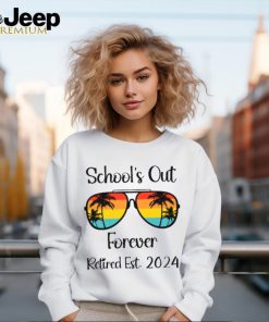 Personalized Retired Est School's Out Forever Teacher T Shirt