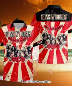 Personalized Rock Band Guns N’ Roses Appetite for Destruction All Over Printed Hawaiian Shirt and Beach Short