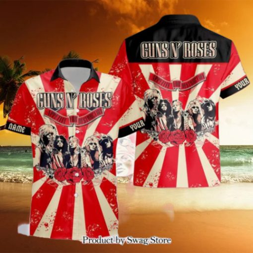 Personalized Rock Band Guns N’ Roses Appetite for Destruction All Over Printed Hawaiian Shirt and Beach Short