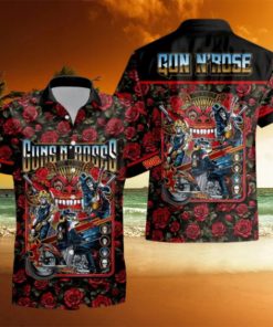 Personalized Rock Band Guns N’ Roses Tour All Over Printed Hawaiian Shirt and Beach Short