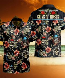 Personalized Rock Band Guns N’ Roses Tropical All Over Printed Hawaiian Shirt and Beach Short