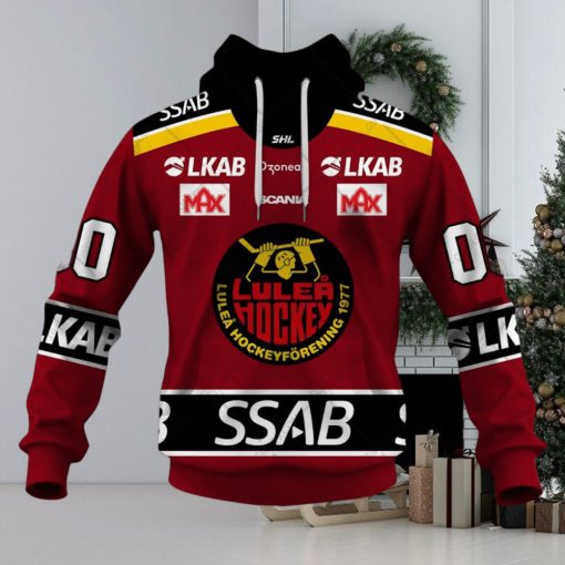 Personalized SHL Lulea HF Home jersey Style Hoodie