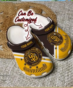 Personalized San Diego Padres Baseball Team Crocs Clog Custom Name Shoes
