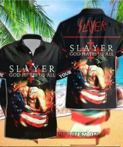 Personalized Slayer God Hates Us All Short Sleeve Hawaiian Shirt