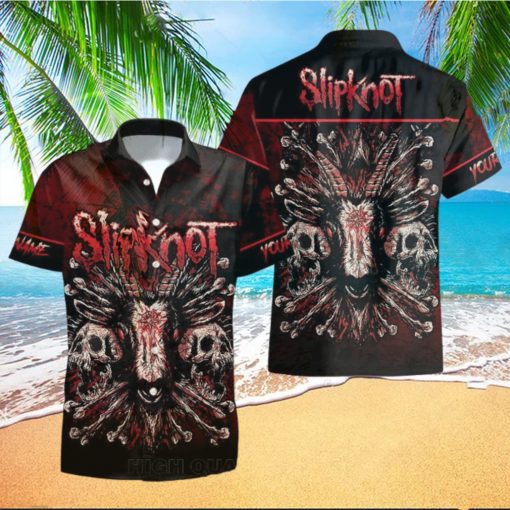 Personalized Slipknot Goat Short Sleeve Hawaiian Shirt