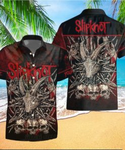 Personalized Slipknot Skull Goat Short Sleeve Hawaiian Shirt