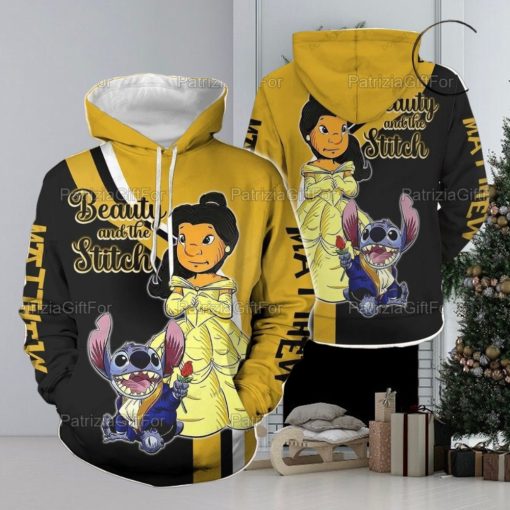 Personalized Stitch Beauty And Stitch Awesome 3D Hoodie