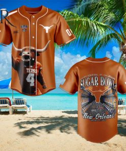 Personalized Texas Longhorns Playoff Semifinal At The Allstate Sugar Bowl New Orleans January 1st, 2024 Baseball Jersey