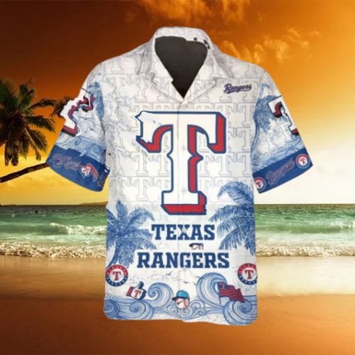 Personalized Texas Rangers Hawaiian Shirt, Texas Rangers Aloha Shirt, MLB Hawaiian Shirt