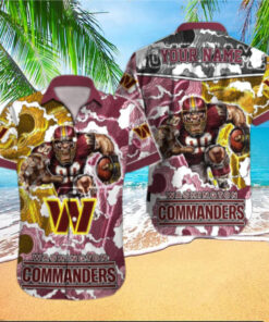 Personalized Washington Commanders Storm Blitz Hawaiian Shirt