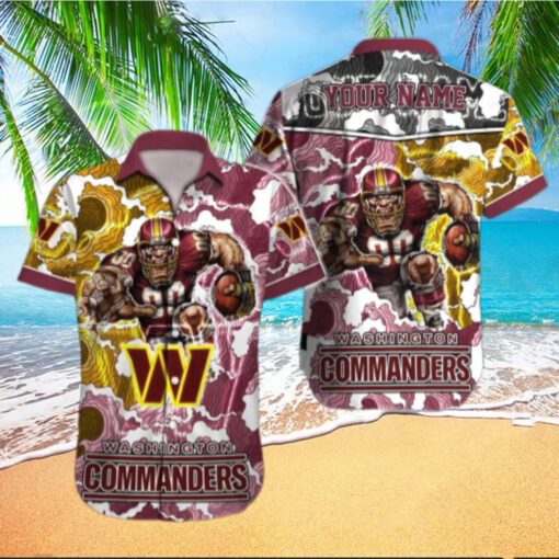 Personalized Washington Commanders Storm Blitz Hawaiian Shirt