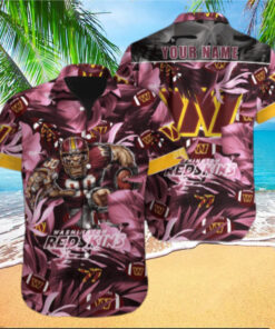 Personalized Washington Commanders Tropical Clash Hawaiian Shirt