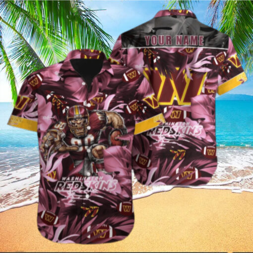 Personalized Washington Commanders Tropical Clash Hawaiian Shirt