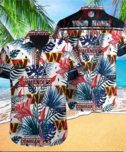 Personalized Washington Commanders Tropical Fan Hawaiian Shirt