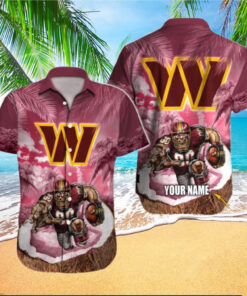 Personalized Washington Commanders Warrior Charge Hawaiian Shirt