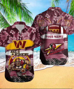 Personalized Washington Redskins Tropical Tribute Hawaiian Shirt