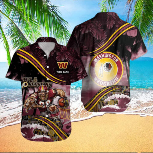 Personalized Washington Redskins Wave Defender Hawaiian Shirt