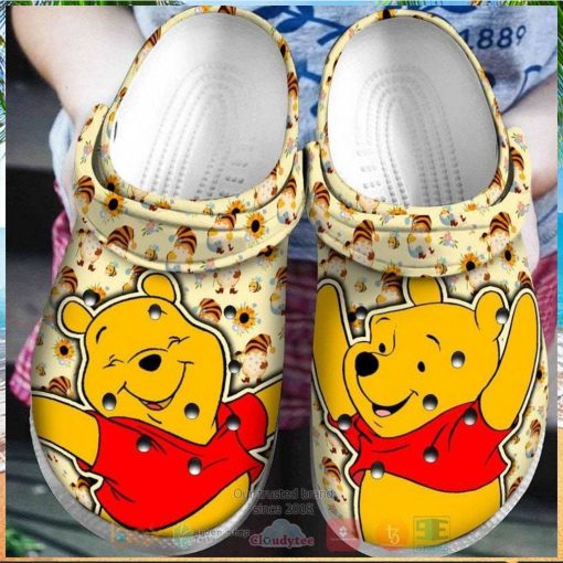 Personalized Winnie Pool Bear Bee Pattern Cartoon crocs