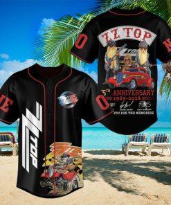 Personalized ZZ Top Anniversary 1969 2024 Black Design Baseball Jersey